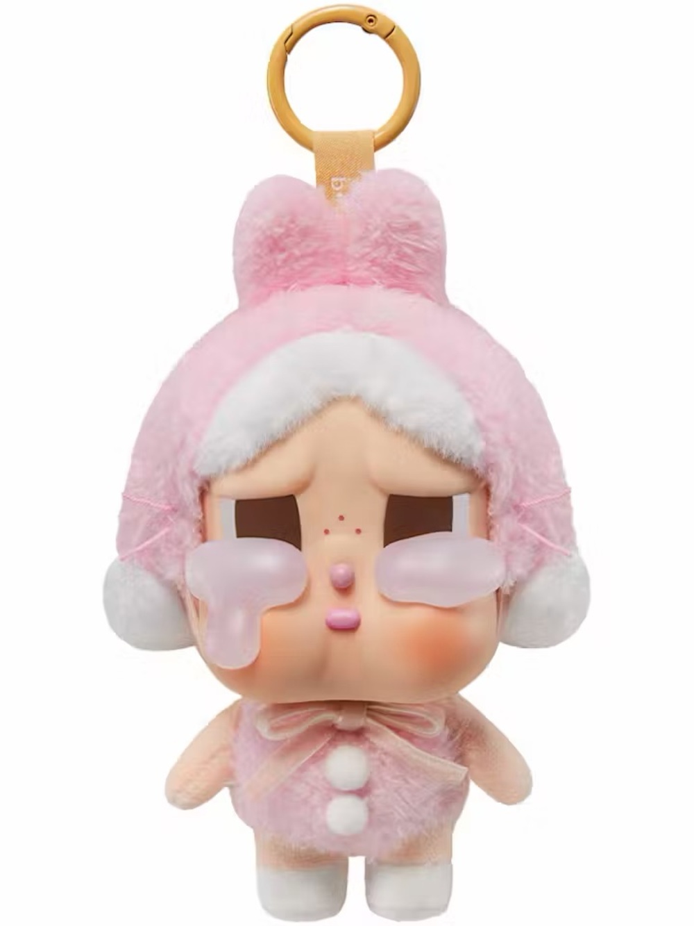 Pink Plush Bunny Character Keychain - Cute Soft Accessory